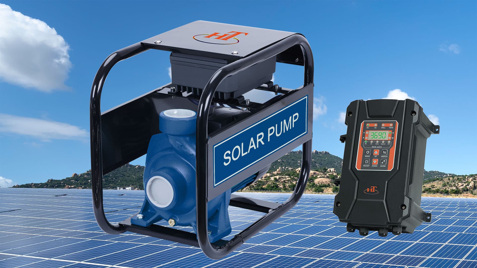 Hybrid AC/DC Solar Centrifugal Pumps with Frame AC